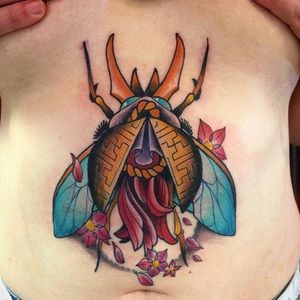 Bug Tattoo by Lord Montana Blue #bug #beetle #flower #flowers #newschool #neotraditional #newschoolbug #neotraditionalbug #LordMontanaBlue