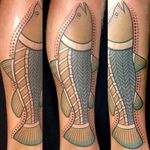 Barramundi Tattoo by Tatu Lu #barramundi #aboriginal #aboriginalart #australian #australianartist #culturalart #TatuLu