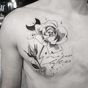 Rose Tattoo by Bernardo Lacerda #rose #rosetattoo #blackwork #blackworktattoo #blackink #blacktattoos #blackworkers #blackworkartist #BernardoLacerda