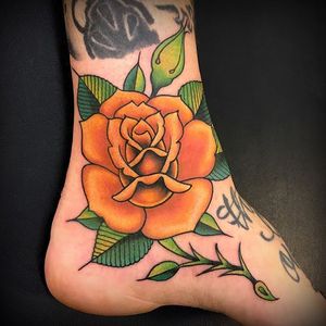 A lovely Rose by Tim Hendricks, who will be tattooing at the convention. #PagodaCityTattooFest #TimHendricks #Rose #tattoofest