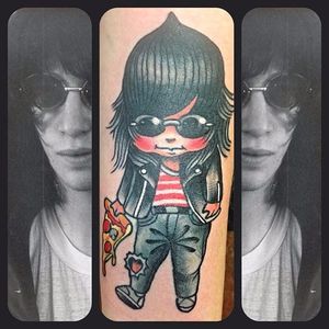 Joey Ramone kewpie doll tattoo #JoeyRamone #StaceyMartinSmith #kewpiedoll #popculture