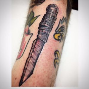 Shank Tattoo by @travellingmantattoos #shank #prisonshank #prisonknife #knife #weapon