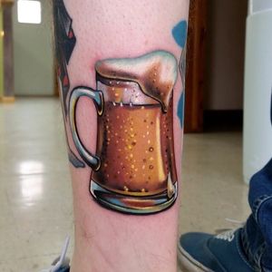 Beer tattoo by Mark Duhan #beer #glass #drink #MarkDuhan