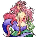Merbabe via @jacquelindeleon #jacquelindeleon #fineartist #illustration #tattoodobabes #mermaid