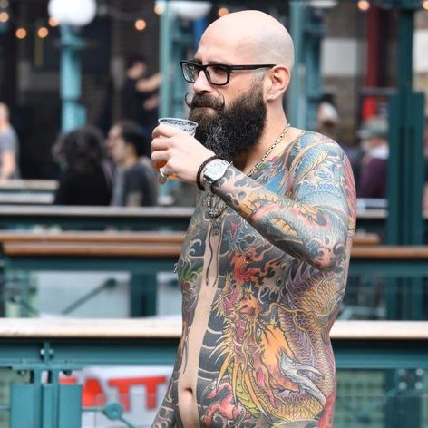 Amazing bodysuits on display at London Tattoo Convention (photo: London Tattoo Convention) #LondonTattooConvention #Japanese #BodySuit