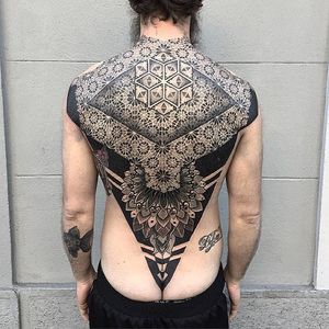 Geometric Tattoo by Marco Marini #geometric #blackgeometric #blackgeometry #patternwork #blackink #italianartist #MarcoMarini