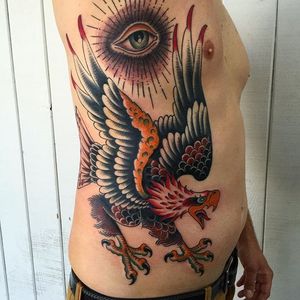 Eagle Tattoo by Drake Sheehan #eagle #traditional #traditionalartist #oldschool #boldwillhold #DrakeSheehan