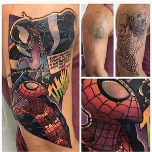 Andy Walker e a cobertura Comics! #AndyWalker #coverups #coberturas #homemaranha #spiderman #venom #comics #hqs #marvel #nerd #quadrinhos #colorida #colorful