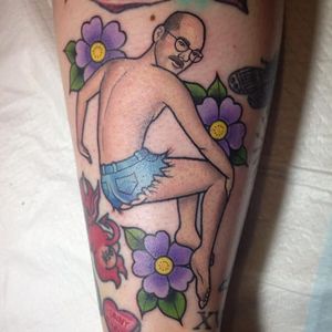 Tobias Funke tattoo by Kat Weir. #KatWeir #neotraditional #arresteddevelopment #tvshow #tv