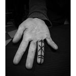 Finger tattoo by MxW #blackwork #fingertattoo #MxW