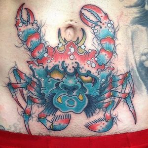 Crab Tattoo by Bonel Tattooer #crab #crabtattoo #japanese #japanesetattoos #japanesetattoo #irezumi #irezumitattoo #BonelTattoo