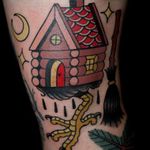 Hut tattoo by Sebastian Domaschke #babayaga #SebastianDomaschke #hut #witch