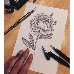 Sketches by Sasha #sketch #peony #flower #tattoodesign #tattooart