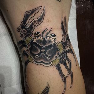 Heikegani Tattoo by Andres Cruces #heikegani #heikeganitattoo #japanesecrab #japanesecrabtattoo #japanese #crab #AndresCruces