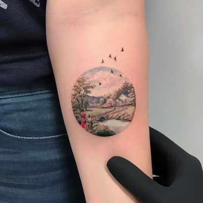 realistic sky tattoo