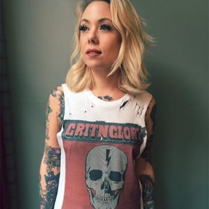 Megan posing in some awesome Grit N Glory merch #MeganMassacre #tattooartist #tattoomodel #nyink #realitytv #megandreamtattoo #meganmassacrecontest #meganmassacretattoo #gritnglory