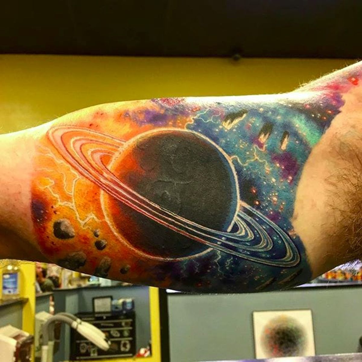 Tattoo uploaded by Servo Jefferson • Asteroids in a space scene by Tony ...