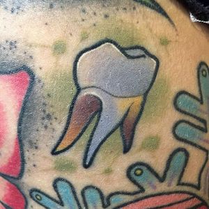 Tooth Tattoo by Shawn666 #Tooth #ToothTattoos #ToothTattoo #Teeth #TeethTattoos #TeethTattoo #ShawnTriple6 #Shawn666