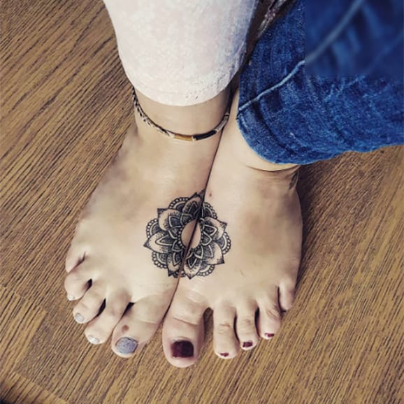 Tattoo uploaded by Lisa Petersen • Matching mandala best friend tattoos are such a good idea! By Geoff Blair. #bestfriends #bestfriendtattoos #bfftattoos #matchingtattoos #mandalatattoo #matchingmandala #matchingtattoos #foottattoo • Tattoodo Tattoo uploaded by Lisa Petersen • Matching mandala best friend tattoos are such a good idea! By Geoff Blair. #bestfriends #bestfriendtattoos #bfftattoos #matchingtattoos #mandalatattoo #matchingmandala #matchingtattoos #foottattoo • Tattoodo