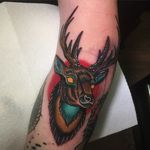 Deer Tattoo by Miguel Lepage #deer #neotraditional #neotraditionalartist #contemporary #bold #canadianartist #MiguelLepage