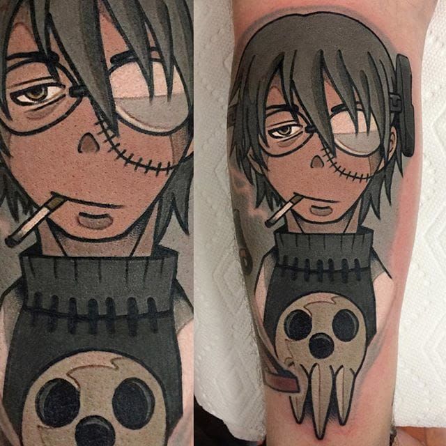 Turning Point Tattoos - Hope everyone's staying safe. We'll be closed today  for the storm. On the bright side; Here's a lil' Soul Eater Kishin tattoo  by Ty Rivera. | Facebook