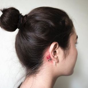 tumblr tattoos for girls behind ear