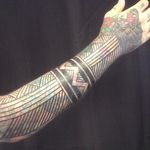 Forearm tattoo by Curly Moore #curlytattoo #linework #freehand #blastover #curlymoore