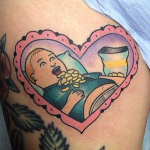 King of the Hill tattoo by Alex Strangler #KingoftheHill tattoo by #AlexStrangler