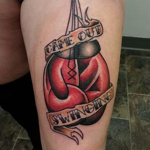 Boxing Gloves Tattoo by Zachary Crimm #boxinggloves #boxing #sport #ZacharyCrimm