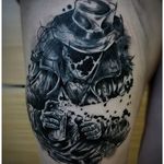 Rorschach Tattoo by Jacobo Glez #portrait #rorschach #watchmen #rabbit #comic #comicbook #blackandgrey #JacoboGlez