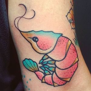 Cute pastel shrimp by Sabrina Amante. #cute #pastel #shrimp #prawn #SabrinaAmante