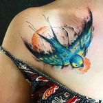 Watercolor swift tattoo by Liisa Addi #swift #bird #watercolor #watercolorbird #LiisaAddi