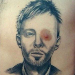 Tom Yorke nipple face. A true classic. #tomyorke #radiohead #nipple