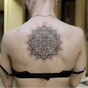 Mandala tattoo by Sergey Anuchin #SergeyAnuchin #linework #geometric #ornamental #mehndi #mandala