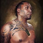 An excellent depiction of Aisea via Shawn Barber (IG—shawndbarber). #Aisea #fineart #paintings #portraits #ShawnBarber #tattooists