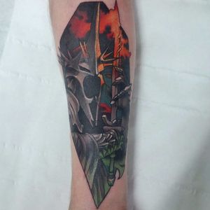 Witch King Tattoo by Simon K Bell #witchking #witchkingofangmar #lordoftherings #jrrtolkien #middleearth #movies #SimonKBell