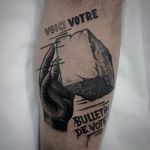 Politics Tattoo by Jaffa Wane #politics #politicstattoo #blackwork #blackworktattoo #blackworkartist #darkart #JaffaWane