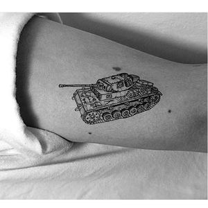 Cool tank tattoo by Oozy #tank #tanktattoo #Oozy #blackwork