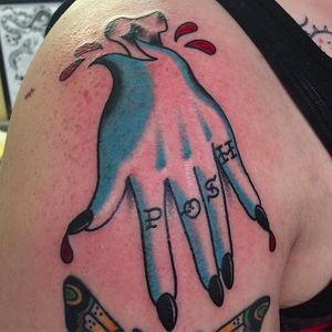 Posh spice hand tattoo by @cody_abell #spicegirlstattoo #spicegirls