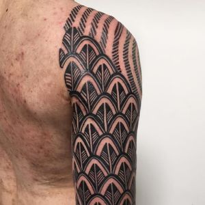 Pattern tattoo by Matt Black #MattBlack #tribal #pattern #patternwork #sleeve #blackwork #blacksleeve