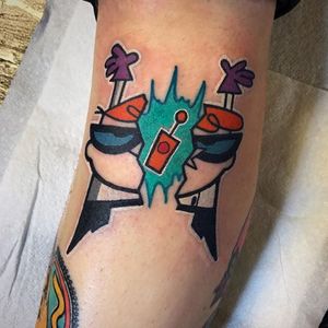Dexter Split Tattoo by Matt Daniels #dexter #popculture #popculturesplit #splitdesign #popcultureartist #MattDaniels #StickyPop