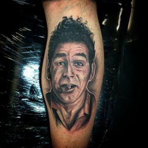 Kramer tattoo. #Celebrity #CelebrityPortrait #Portraits #Kramer #Seinfeld