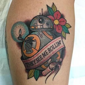 BB-8 Tattoo by Scott Phillips #BB8 #starwars #theforceawakens #forceawakens #starwarsink #ScottPhillips