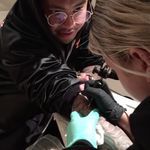 Sofia Richie tattooing JonBoy. #JonBoy #SofiaRichie #Celebrities #Ghost #glowinthedark