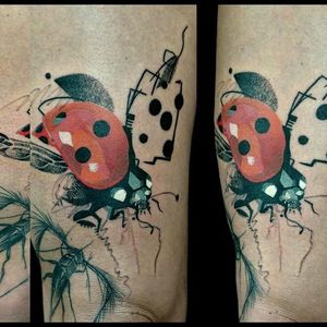 Graphic ladybug #ladybug #KatarzynaKrutak #graphictattoo #graphic #dotwork