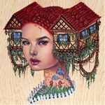 "Hausfrau" via @relmxx #Relm #ARTSHARE #painting #fineartist