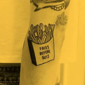 Tattoo by Trash Flash #TrashFlash #trashflash666 #satatttvision #trash #offbeat #fries