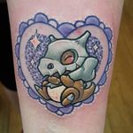 Cubone tattoo by Mewo Llama. #MewoLlama #pokemon #videogames #anime #kawaii #cute #heart