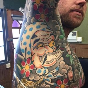 Traditional Japanese style armpit tattoo by Daryl Williams. #armpit #pain #traditionaljapanese #irezumi