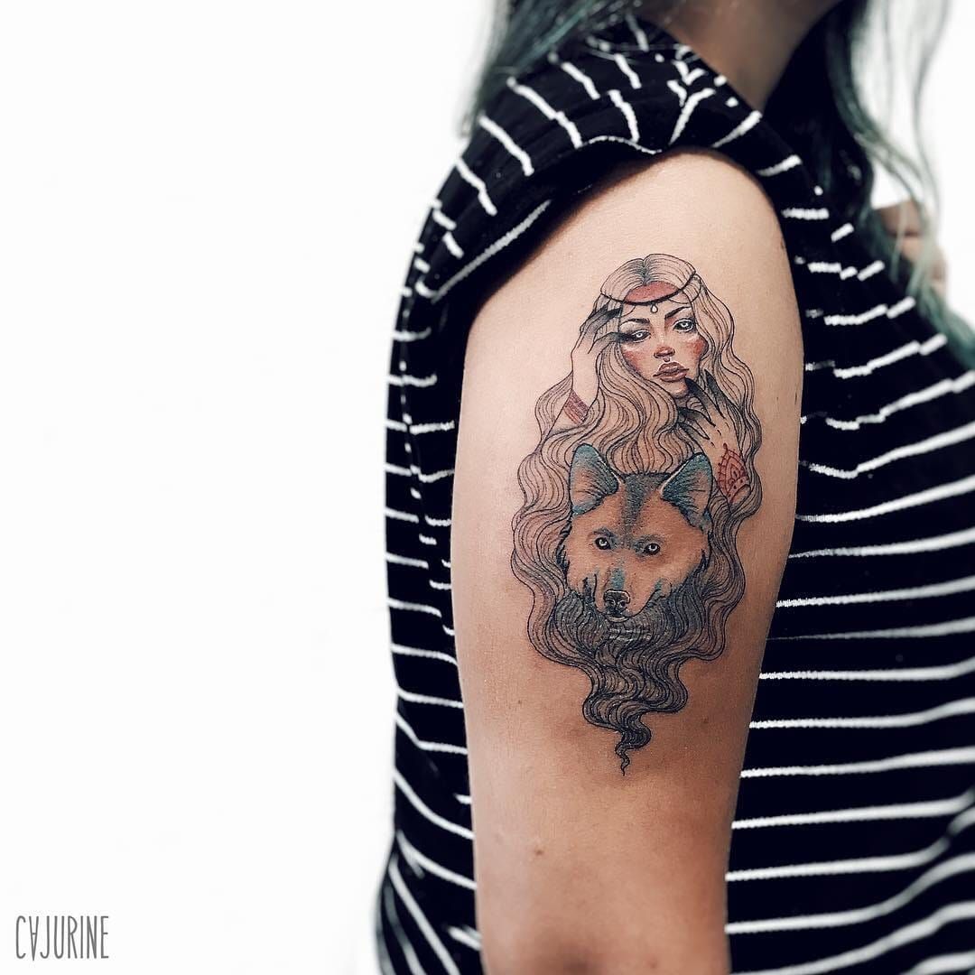 wolf rose tattoo tumblr